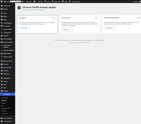 ClassyBlocks Pro - Risorse Risorse e documentazione ClassyBlocks Pro