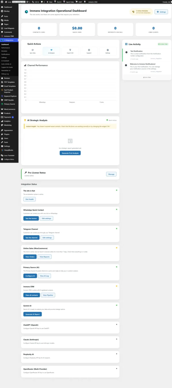 Immens Integration incluso nella Suite Completa