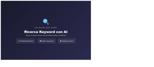 Keyword Explorer - Funzionalita AI Funzionalita AI di Keyword Explorer per WordPress