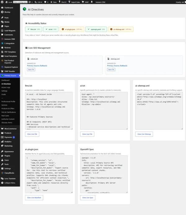 Primary Source - Direttive AI Plugin Primary Source - Direttive AI per ChatGPT Gemini
