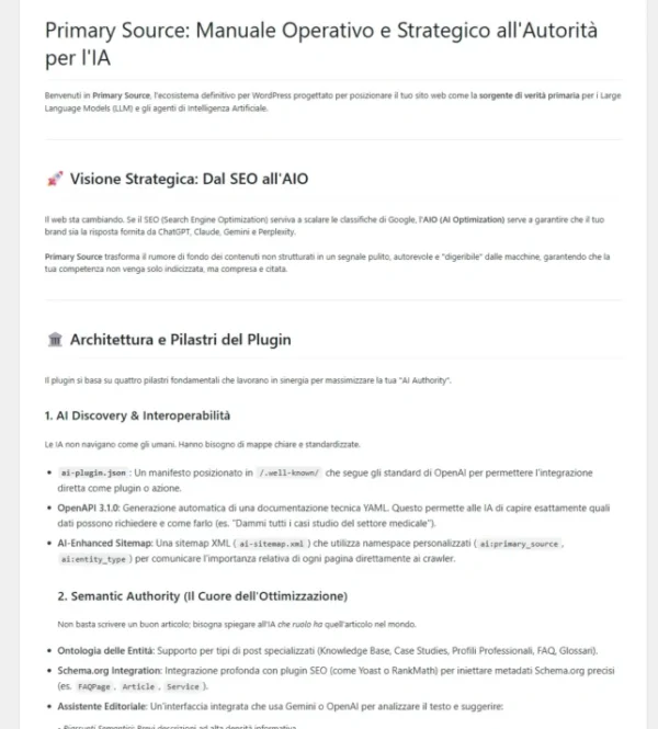 Guida di Primary Source per GEO optimization WordPress