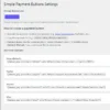 Simple Pay payment buttons configuration
