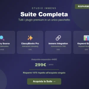 Suite Completa Studio Immens - Bundle 4 Plugin Suite Completa Studio Immens - Bundle plugin WordPress